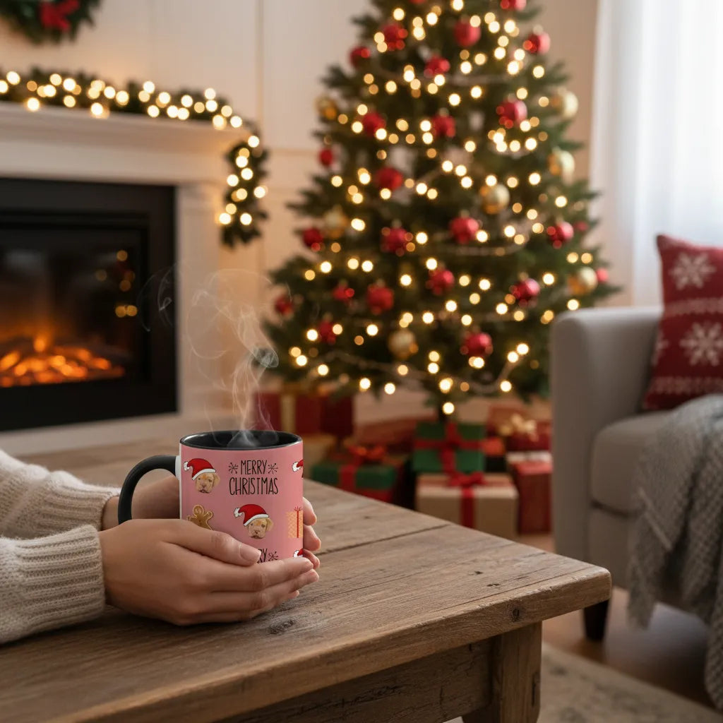 Merry Christmas Color Mug - Face Cutout