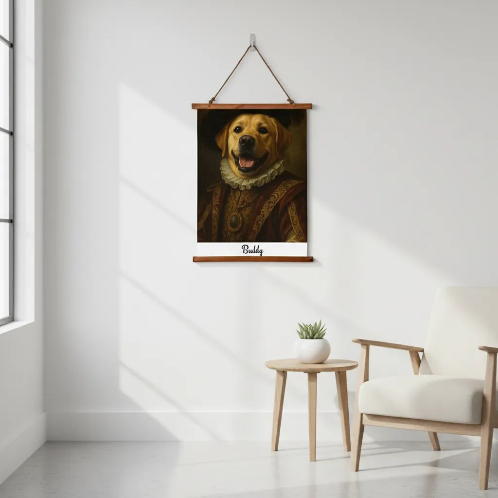 Turn Your Pets Photo Into A - Wood Framed Tapestry