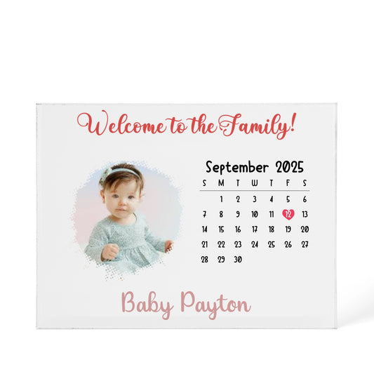 Welcome Calender - Acrylic Block