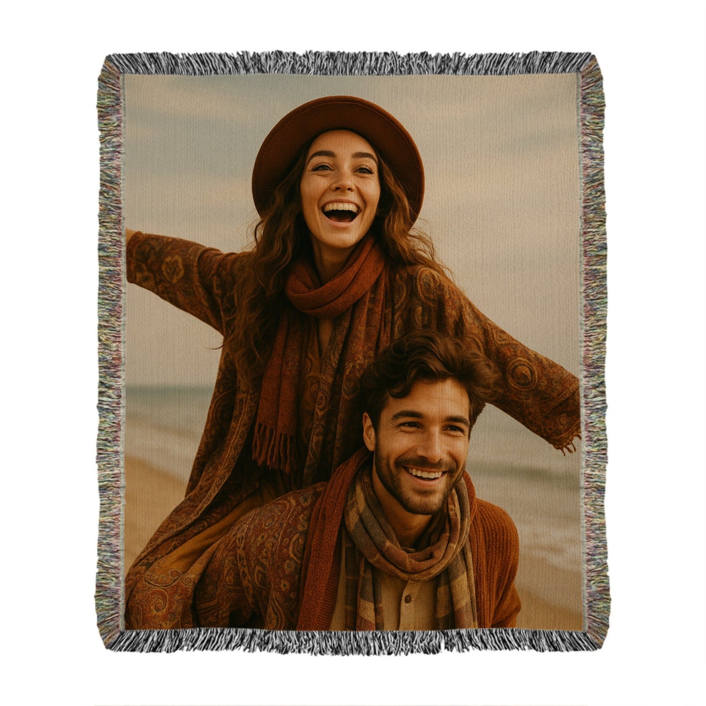 Turn Your Photo Into Boho Style - Heirloom Woven Blanket