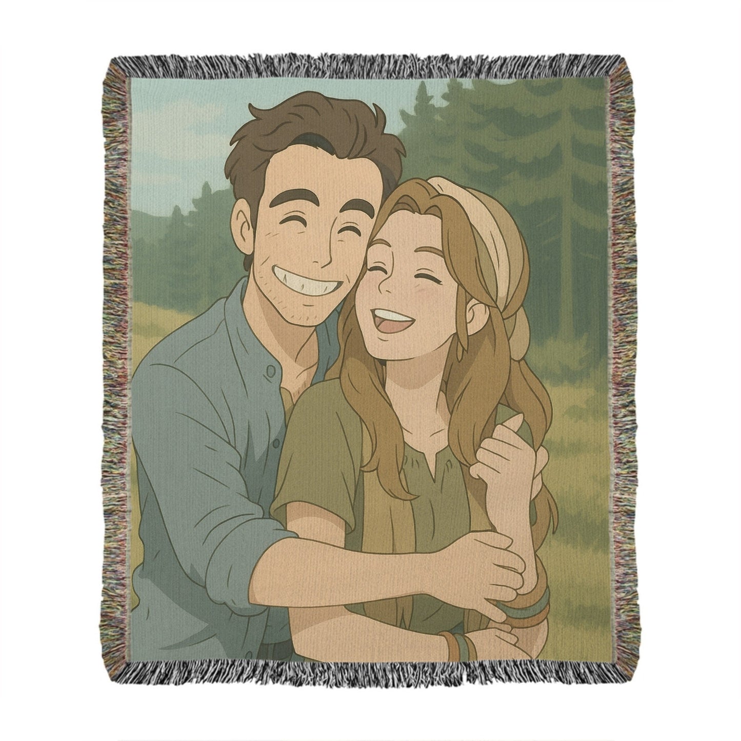 Turn Your Photo Into Ghibli Style - Heirloom Woven Blanket