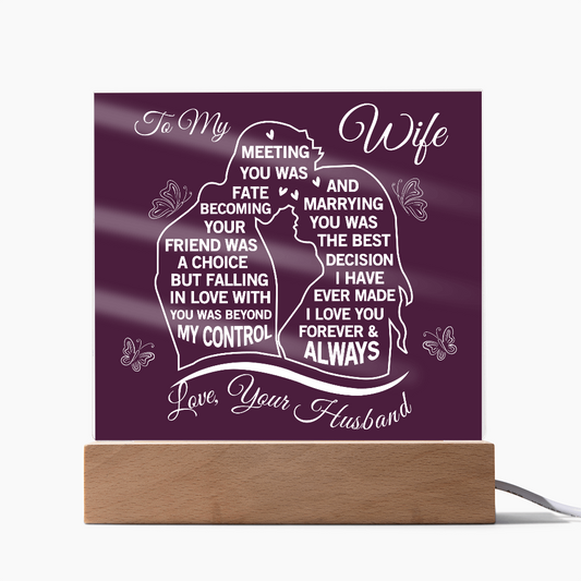 To My Wife Acrylic