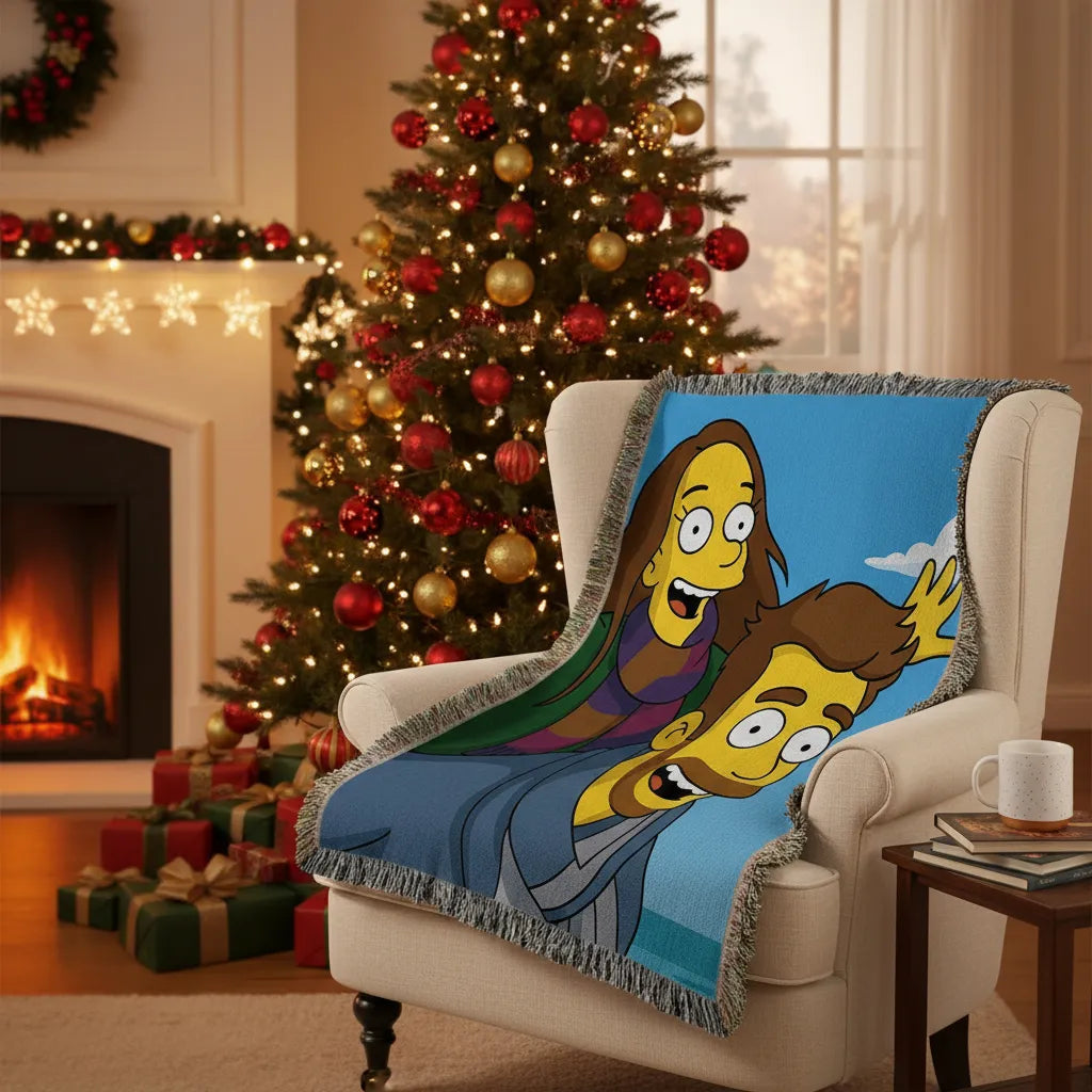 Cartoonize Your Photos - Heirloom Woven Blanket